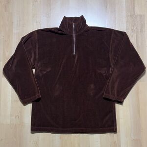 Men's Chocolate Brown Zip-Up Sweater